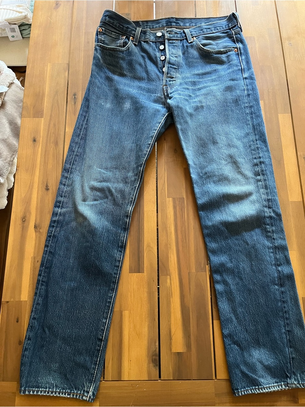 Men’s Levi's Straight Leg Dark Blue Denim Jeans